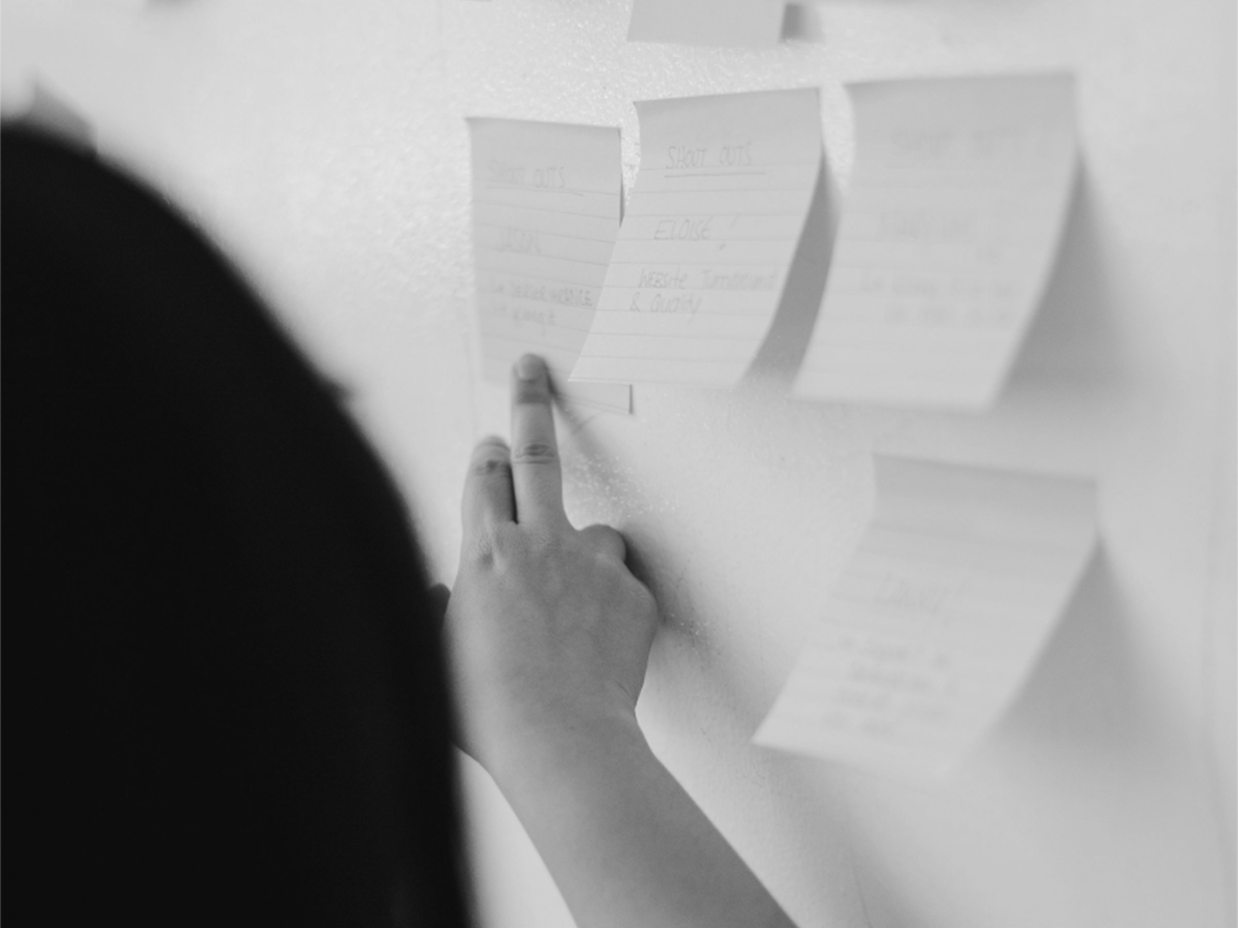Foto von Wand mit Post-Its