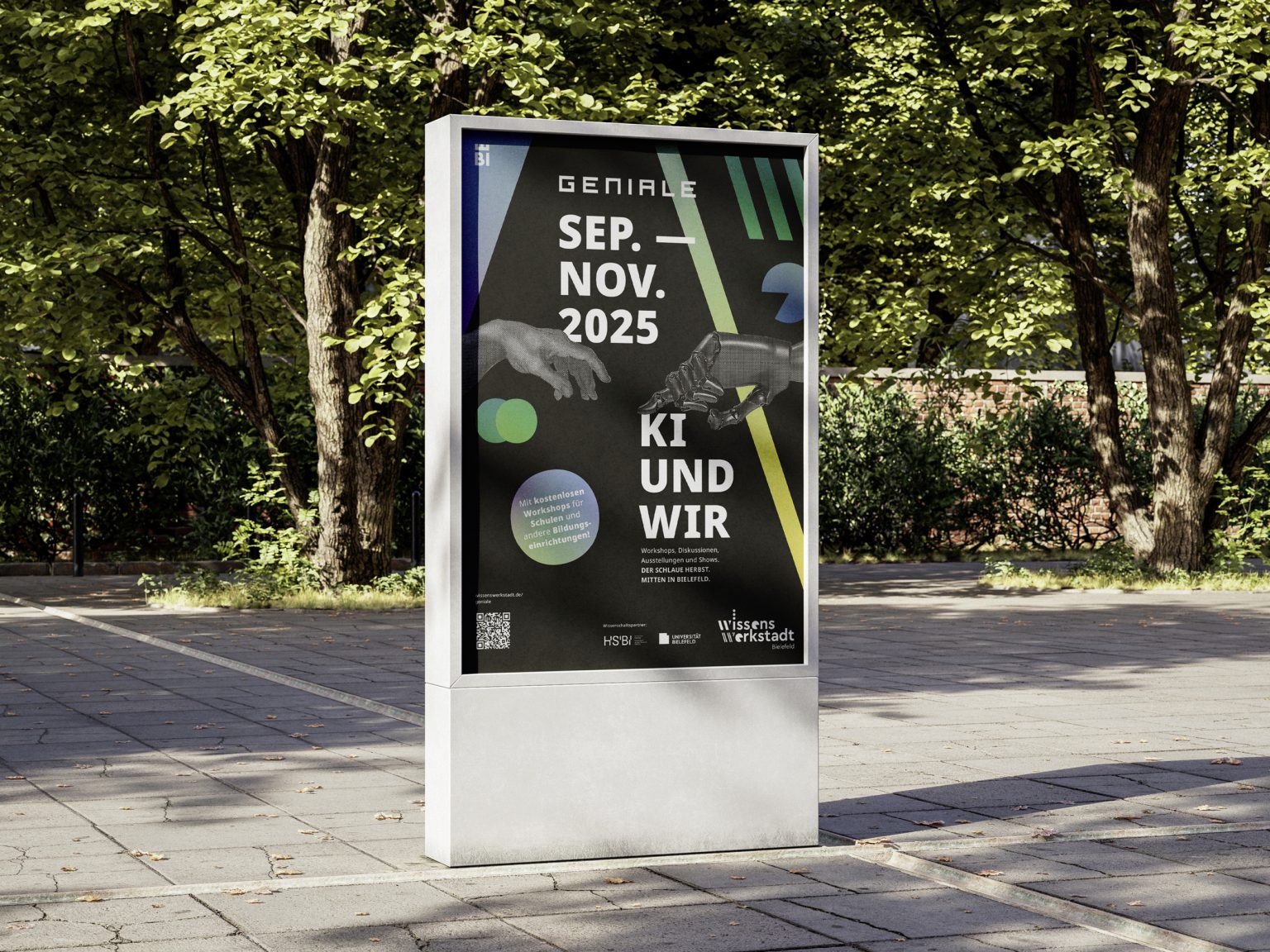 Werbeanzeige zur GENIALE Wissenswerkstadt Bielefeld