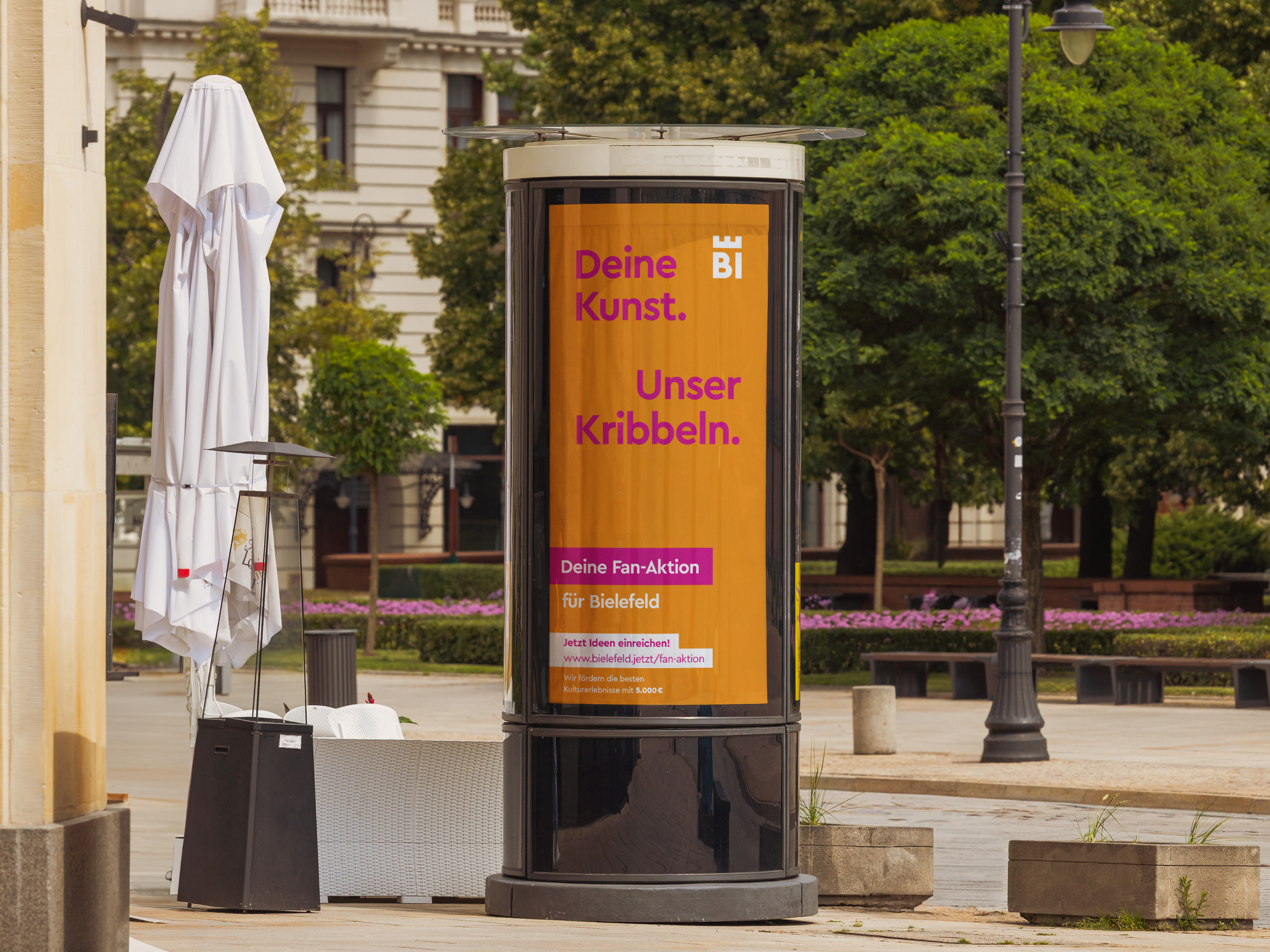 Werbeanzeige zur Fan Aktion Kampagne für Bielefeld Marketing