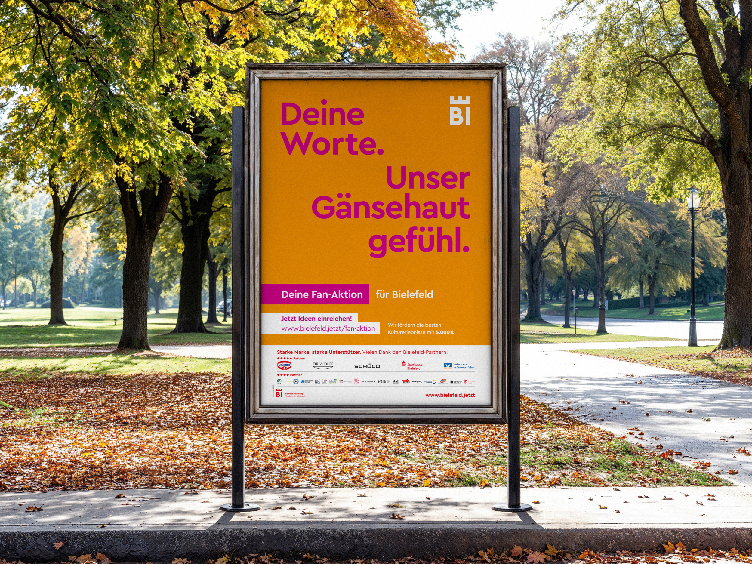 Werbeanzeige zur Fan Aktion Kampagne für Bielefeld Marketing