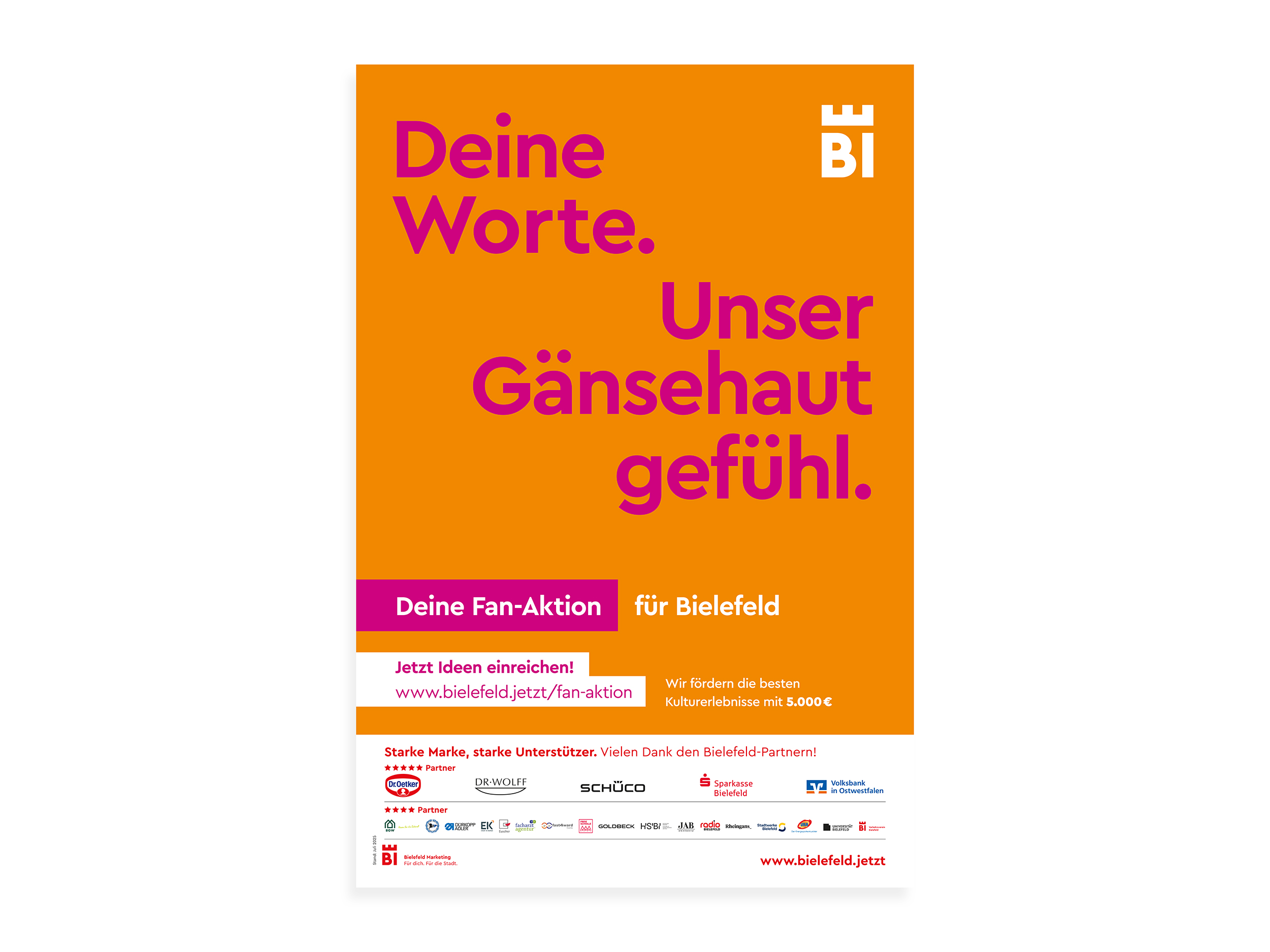 Werbeanzeige zur Fan Aktion Kampagne für Bielefeld Marketing