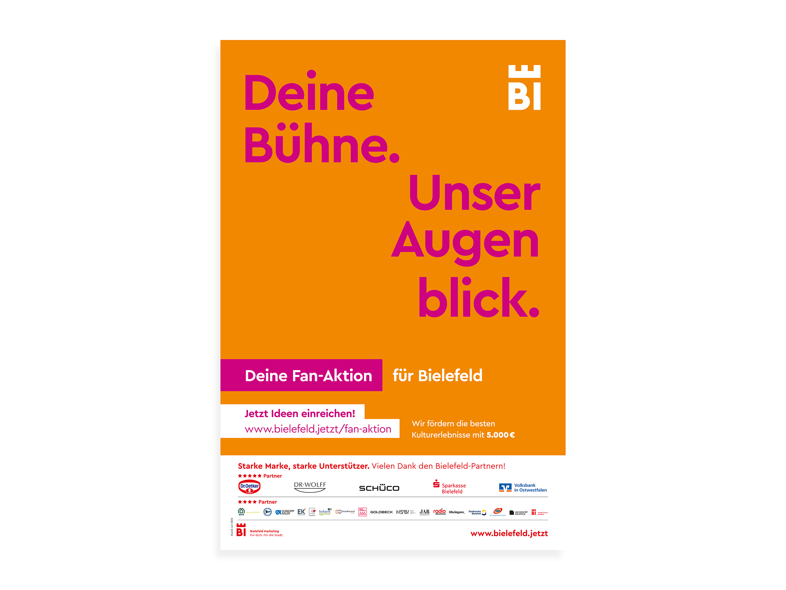 Werbeanzeige zur Fan Aktion Kampagne für Bielefeld Marketing